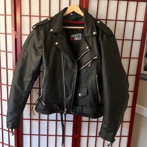 Men’s Black Leather Biker Jacket